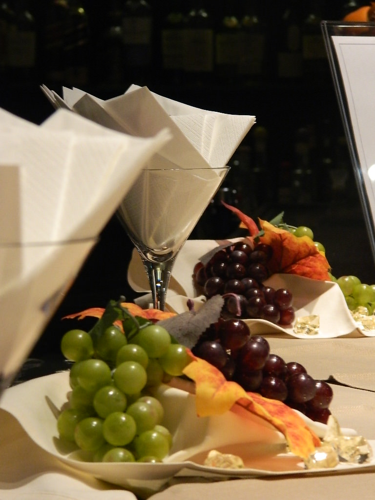 Il filo conduttore della cena è stata l'uva: Passione di... uva e vino!