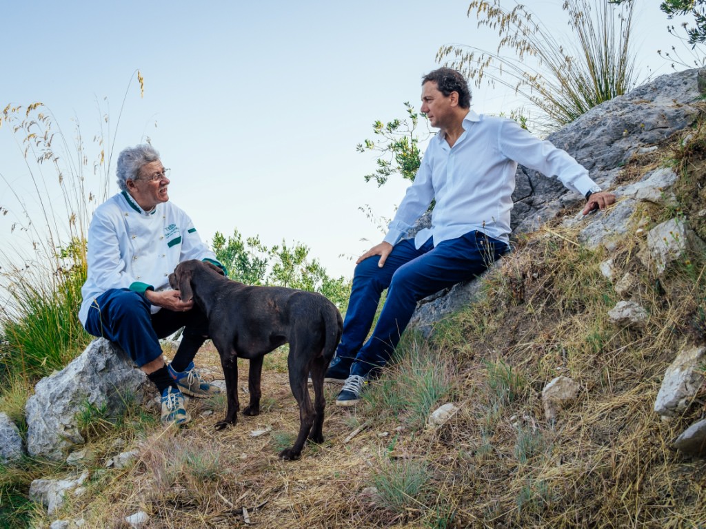 Maurizio Cortese con lo chef Alfonso Iaccarino