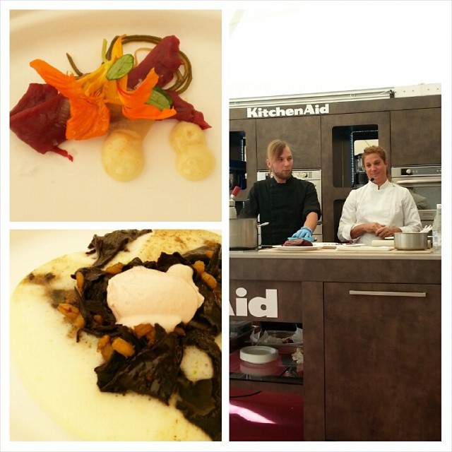 La chef slovena Ana Roš e i piatti realizzati nella cucina KitchenAid: sashimi di cuore di cervo e orzo con trombette dei morti