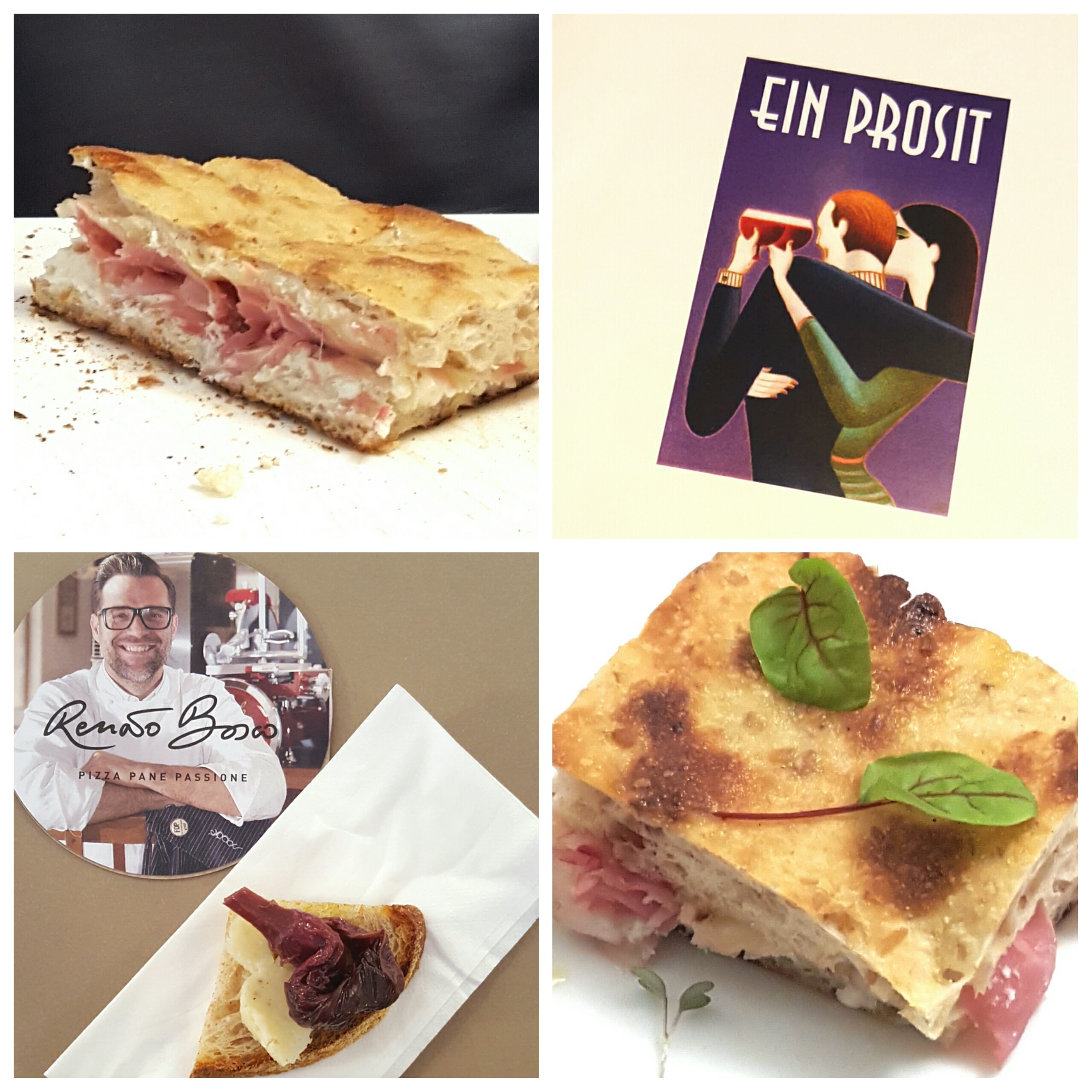 La focaccia Crunch farcita con ricotta e prosciutto cotto. Il pane con lievito madre, con formaggio e Rosa di Gorizia