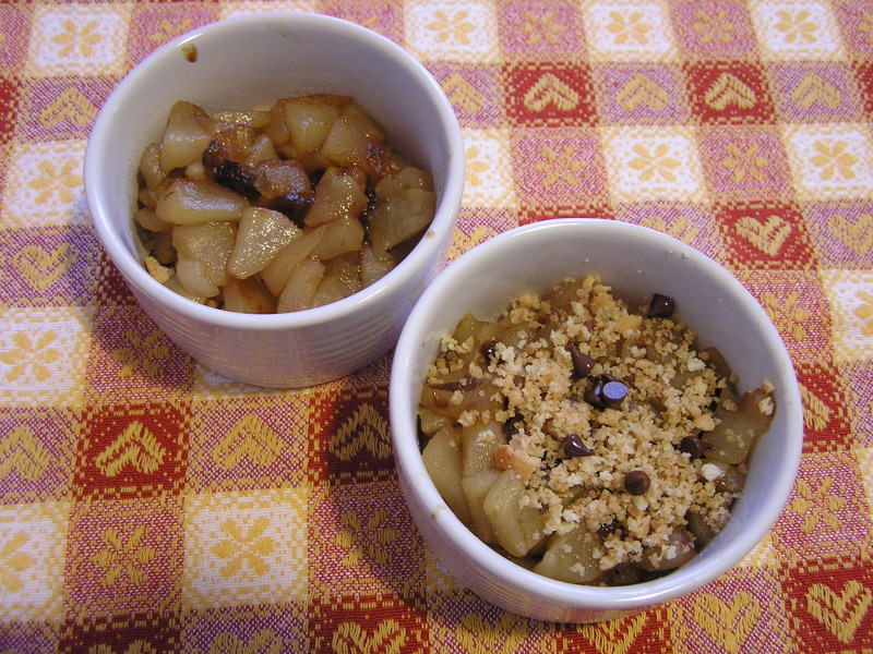 Dessert al volo: pere e biscotti